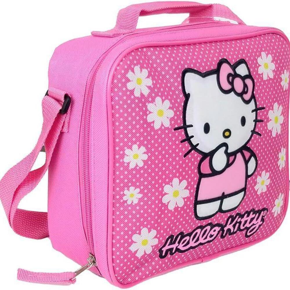 Hello Kitty Lunch Bag Polka Dot Floral Pink